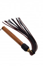 De Beauvoir - Swivel Flogger - Leather (Black & Burgundy)