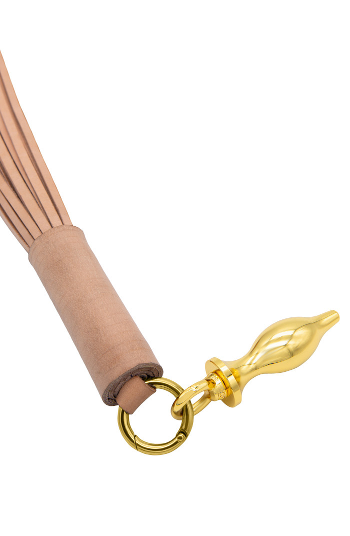 Rousseau - Flogger & Anal Plug - Leather (Tobacco)
